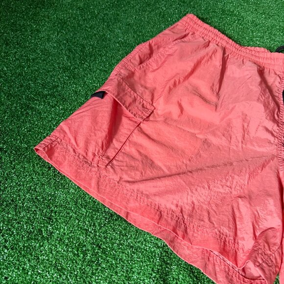 Columbia Elastic Waist Drawstring Lightweight Orange Cargo Pocket Shorts Size XL - Picture 5 of 13